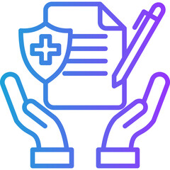 Health Insurance line gradient icon