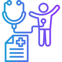 Physical Examination line gradient icon