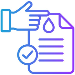 Diabetes Test line gradient icon
