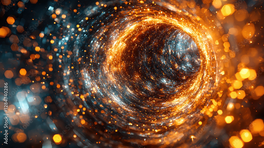 Aufkleber quantum teleportation experiment reveals a dynamic portal of fragmented light with bending reality a