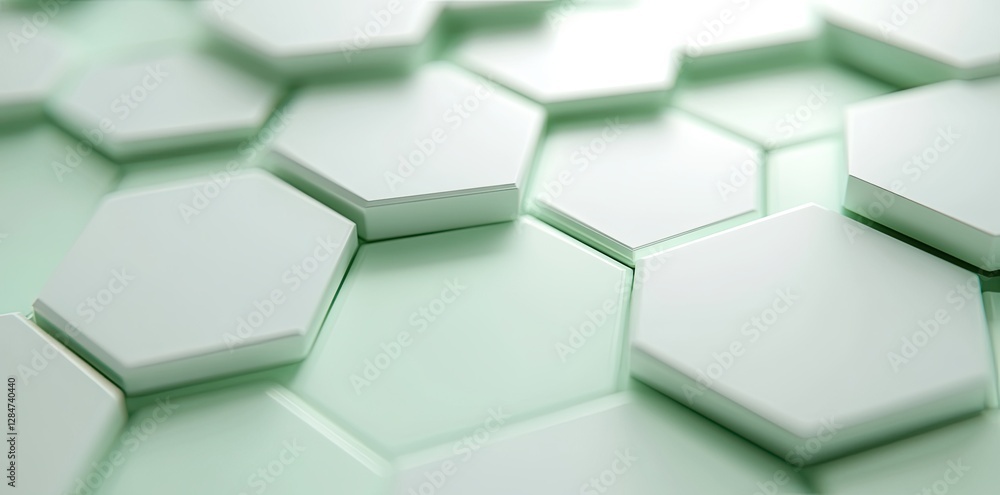 Poster a smooth surface adorned with a pattern of interconnected hexagons