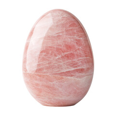Large Rose Quartz Stone with Soft Pink Colors Isolated on Transparent Background