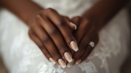 Wedding Nails | French Tip Nails | Wedding Manicure 