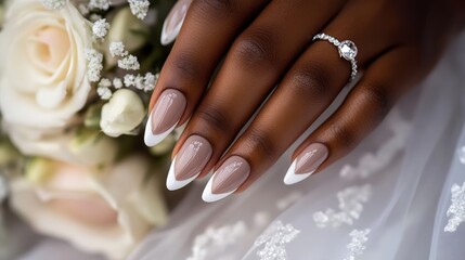Wedding Nails | French Tip Nails | Wedding Manicure 