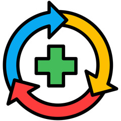 Recover lineal color icon