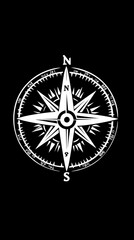 Vintage Compass Design for Travel Enthusiasts