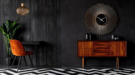 Stylish Interior Design Displays A Modern Aesthetic Composition Of Elements