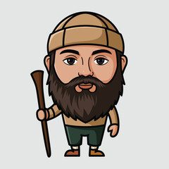 Obraz premium 2d vector illustration for cartoon character design for kids and comic book stickers printing and cartoon movie 