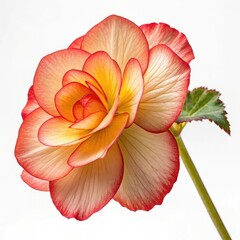 pink rose isolated on white