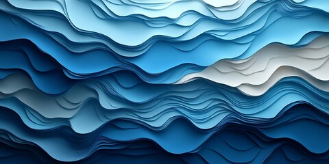 Fototapeta premium Abstract layered waves (4)