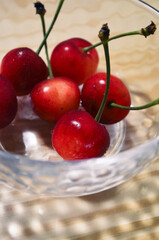 cherries on the table