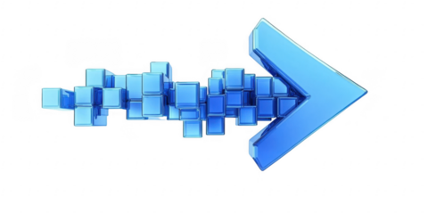 Blue arrow - 3d icon 
