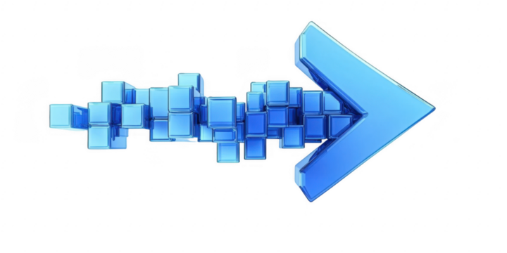 Blue arrow - 3d icon 
