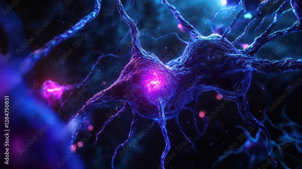 Poster futuristic technology background with glowing neural network connections perfect for ai and digital 