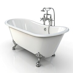 bath tub on white background
