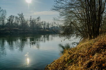 Wanderung an der renaturierten Isar nahe Landau