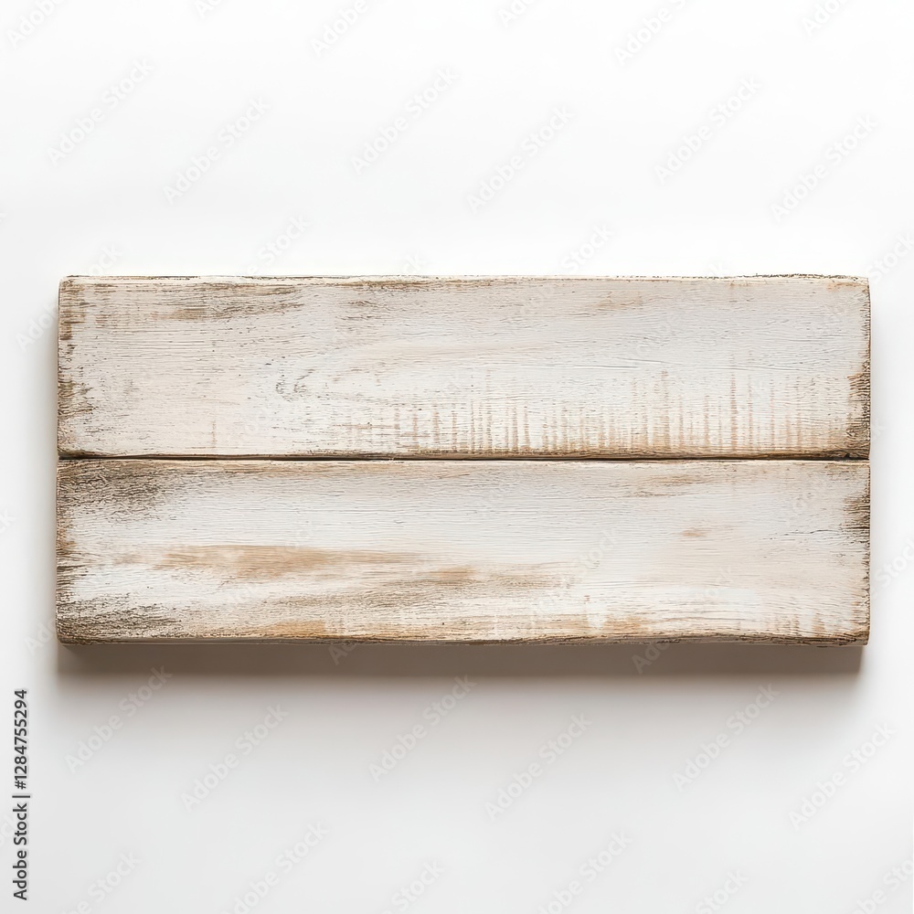 Poster minimalist rustic wood sign with clean handcrafted texture on a pristine white background perfect fo