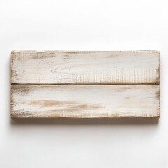 Minimalist Rustic Wood Sign with Clean Handcrafted Texture on a Pristine White Background Perfect for Modern Signage and Design Projects