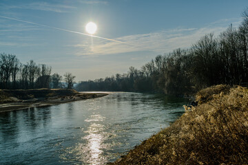 Wanderung an der renaturierten Isar nahe Landau