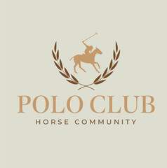 Obraz premium horse logo with rider, emblem