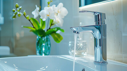 Modern Chrome Faucet for Home and Office Use