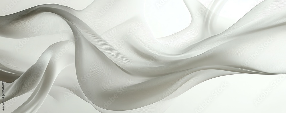 Poster elegant flowing abstract waves in neutral tones with smooth texture