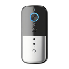 A Futuristic High Tech Smart Doorbell with HD Video Isolated on Transparent Background