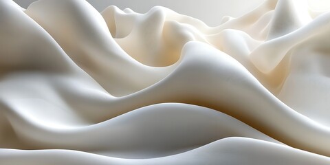 Obraz premium Abstract white fabric folds (1)