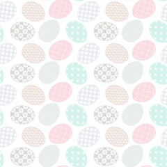 Seamless vector illustration print pattern with Easter eggs decorative background for paper, pack, textile etc