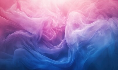 Fototapeta premium Abstract flowing pink and blue iridescent texture glowing under soft light for a dreamy and vibrant modern design