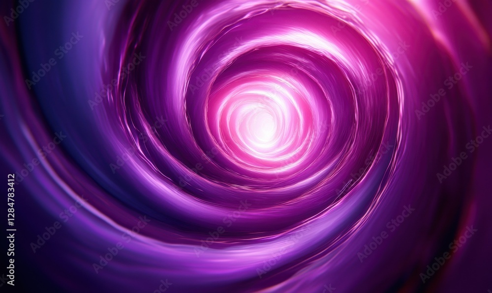 Poster abstract swirling liquid textures in vibrant shades of purple and pink illuminated by soft light cre