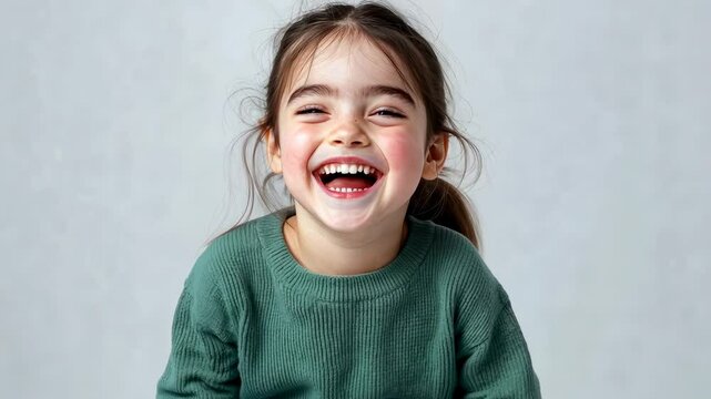 Pure Joy: A Captivating Portrait of a Child's Unbridled Laughter