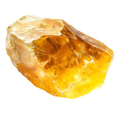 Citrine Stone Isolated on Transparent Background