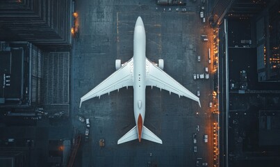 Paper plane . Flat lay and top view photos