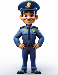 Caricatura de un policía.