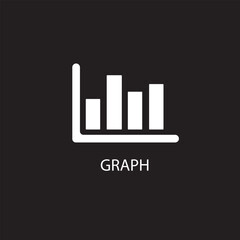 Graph chart vector icon.symbol of business.