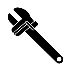 silhouette of clean vector Wrench set isolated on white background