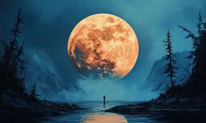 Naklejka premium big moon