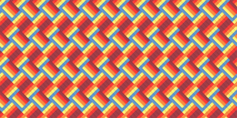 Vibrant Geometric Harmony in Fiery Tones