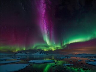 Naklejka premium colored lights in the night