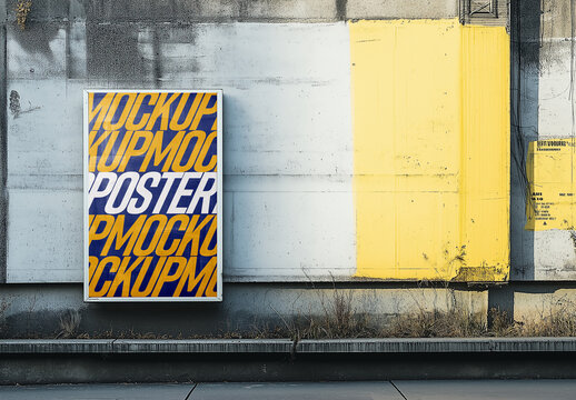 Urban Outdoor Poster Mockup &ndash; Realistic Advertising Display on a Street Wall