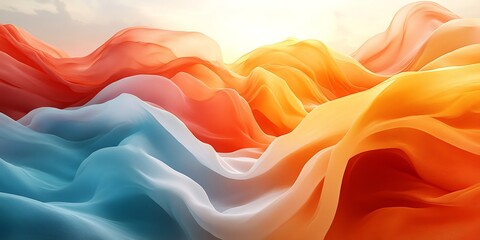 Obraz premium Abstract Fabric Texture Sunrise