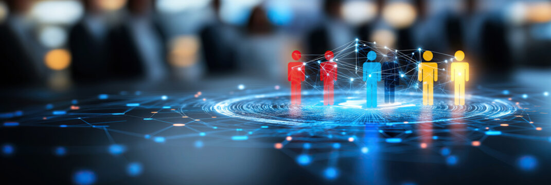 team work , headhunting and hiring for company abstract background