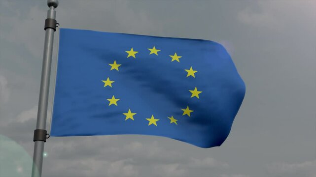 europe country flag waving