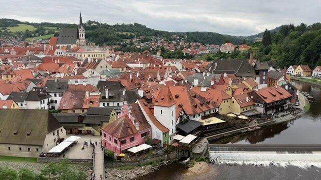 Cesky Krumlov, Czech Republic - beautiful romantic medieval town with chateau
