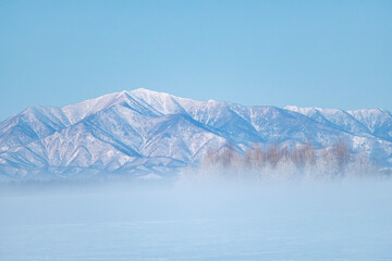 気嵐と日高山脈