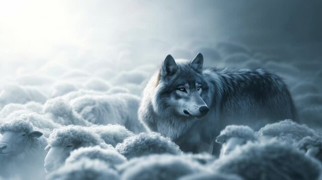 wolf in sheep's clothing hypocrisy concept