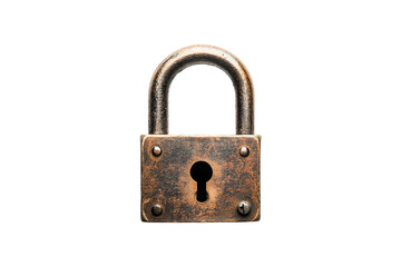 Antique Padlock on Black Background Security and Mystery Theme,