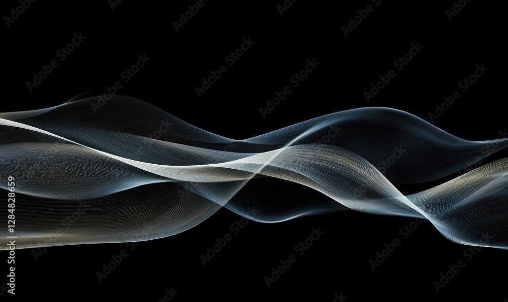 Aufkleber soft light trails creating abstract patterns in the air, symbolizing creativity, digital art, and in