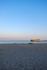 Serene Beach and Calm Sea at Sunset in Copenhagen